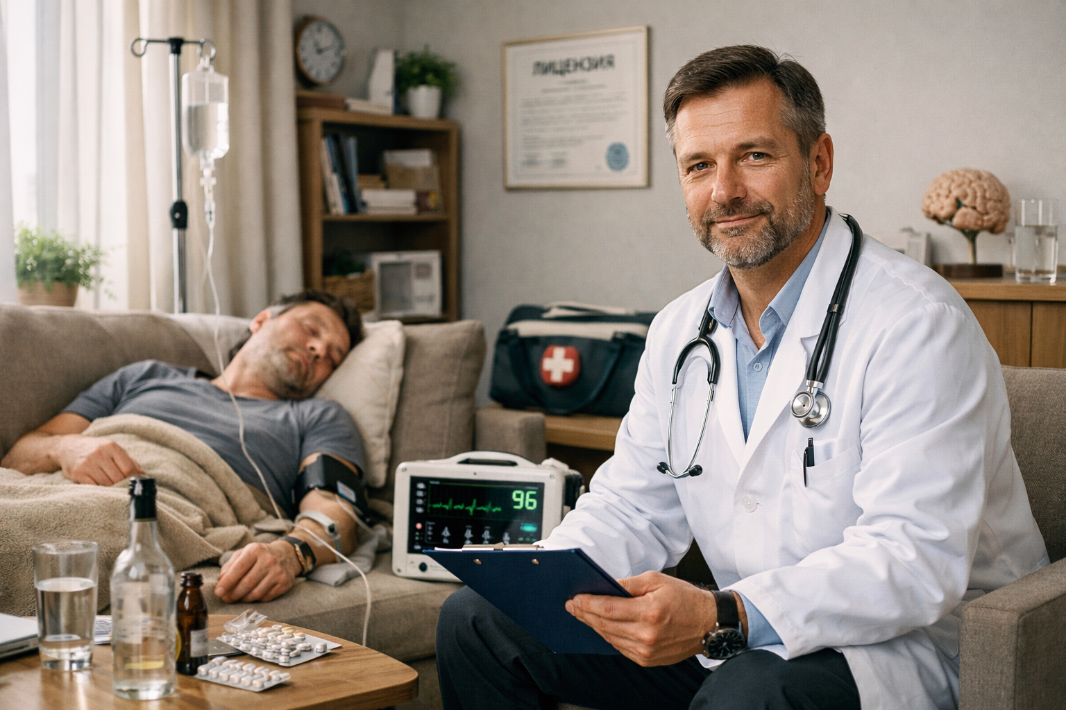 Противопоказания к выводу из запоя на дому: когда нужна скорая